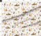 Woodland Forest Friends Flowers Deer Baby Animals Fox Custom Printed Fabric by Spoonflower Various Fabrics by the Yard or Fat Quarter